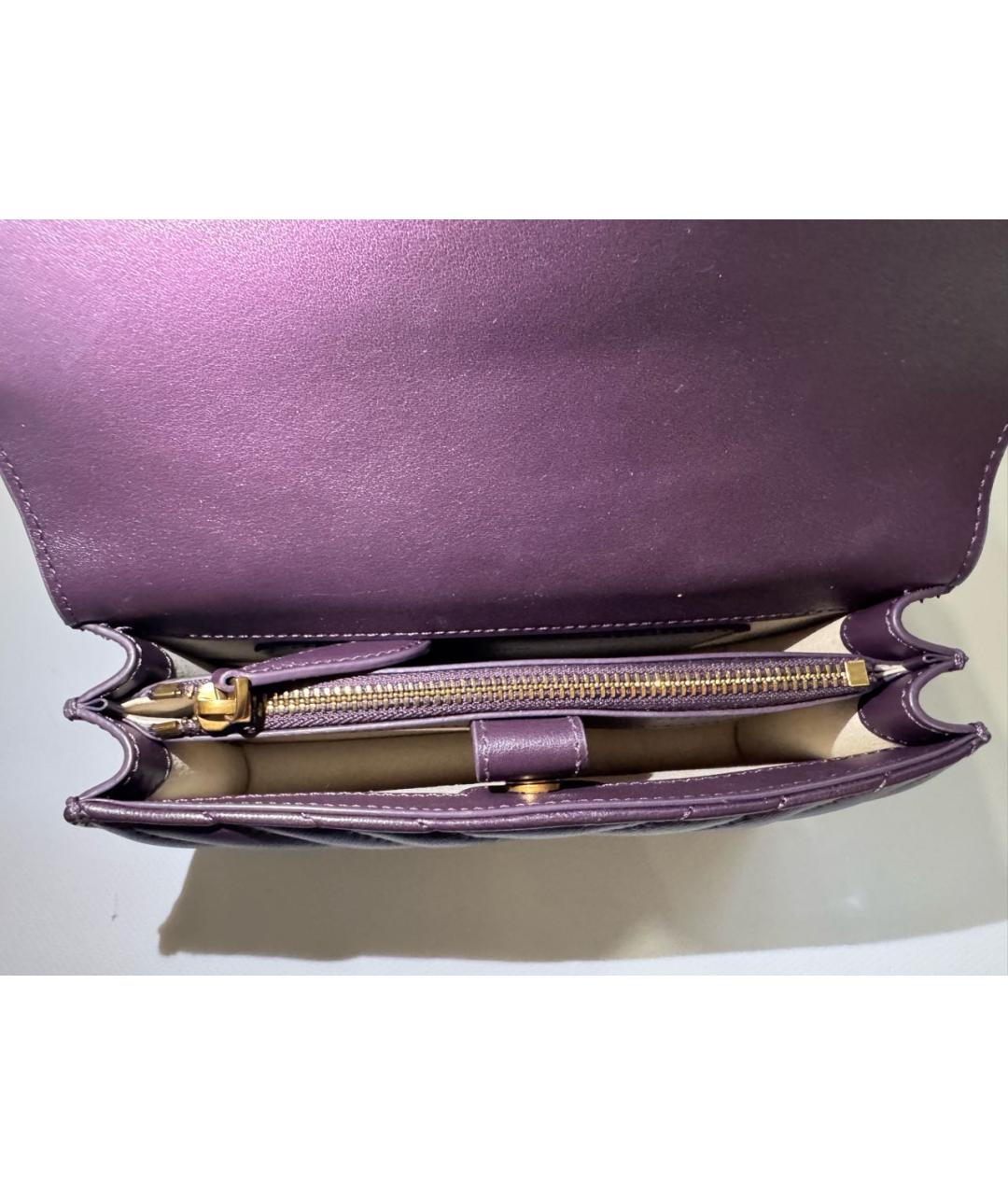 PINKO Фиолетовая кожаная сумка через плечо, фото 4