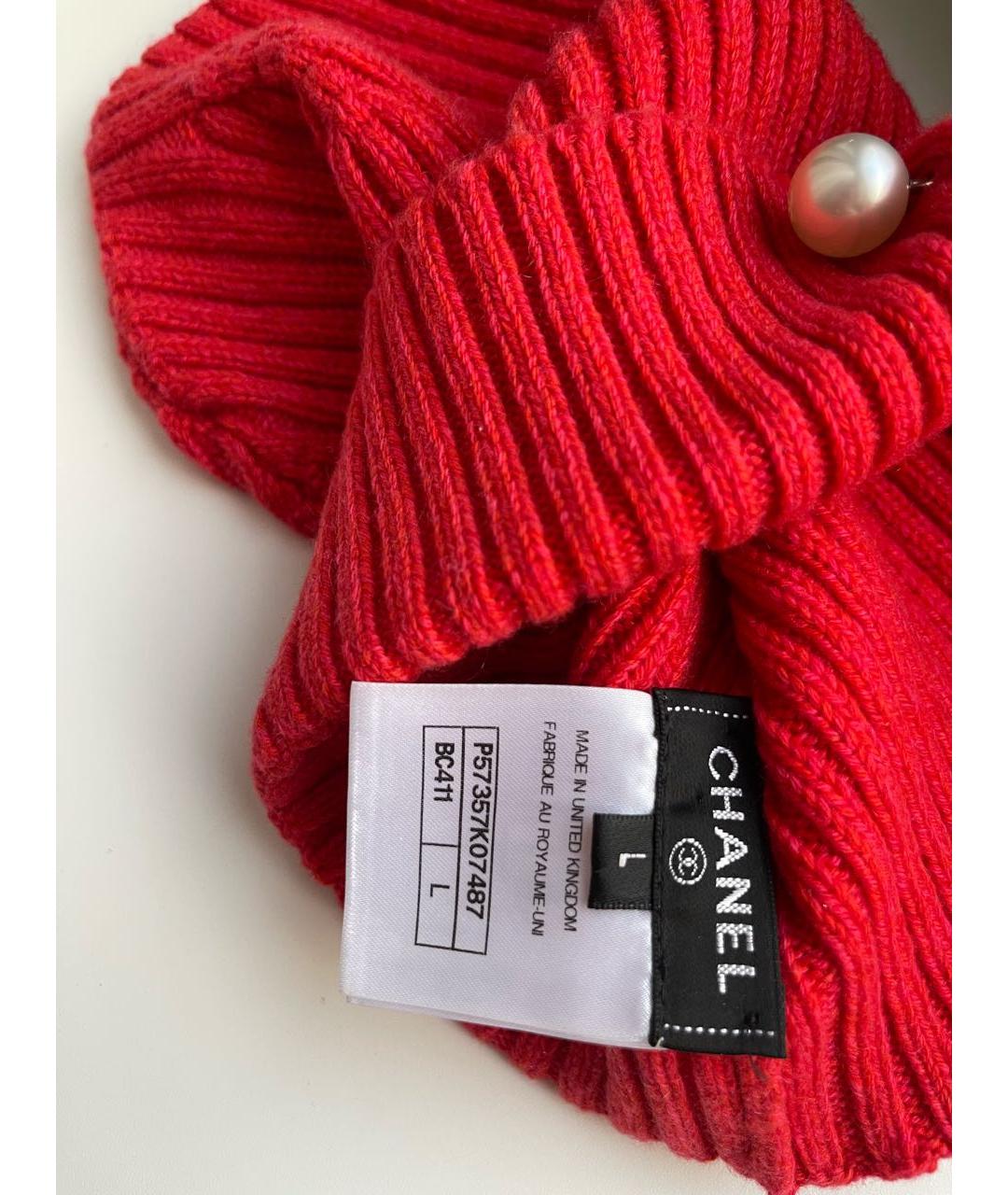 CHANEL Коралловая кашемировая шапка, фото 7