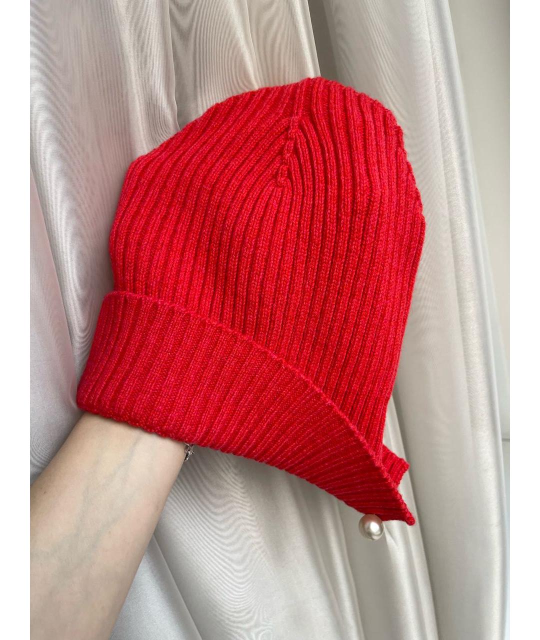 CHANEL Коралловая кашемировая шапка, фото 5