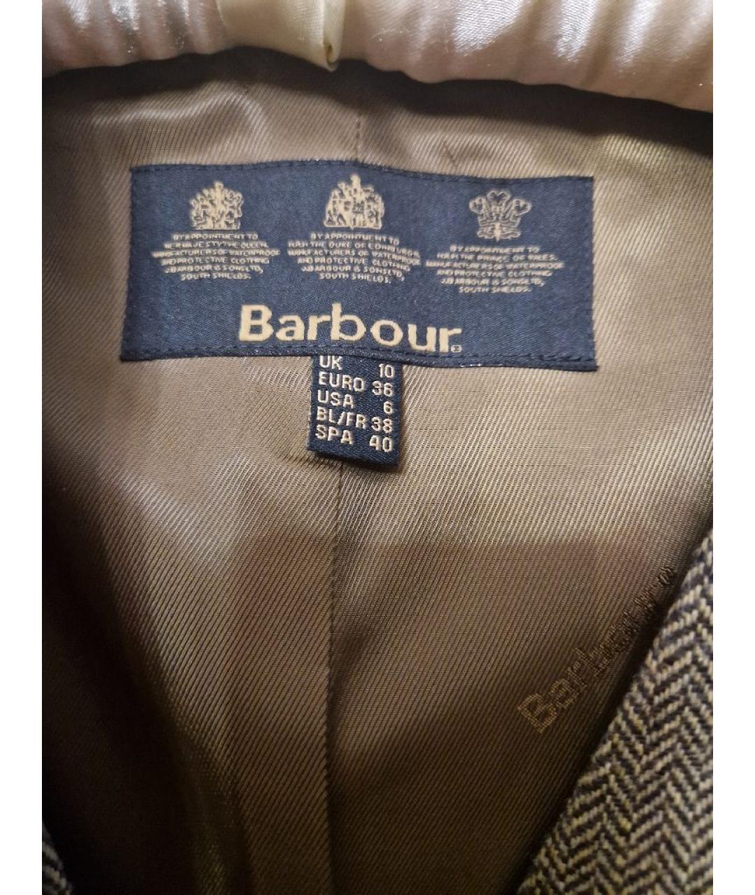 BARBOUR Хаки шерстяной жакет/пиджак, фото 4