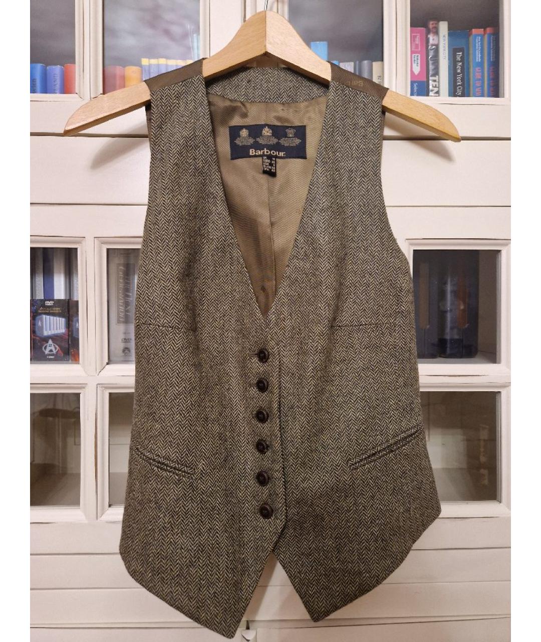 BARBOUR Хаки шерстяной жакет/пиджак, фото 2