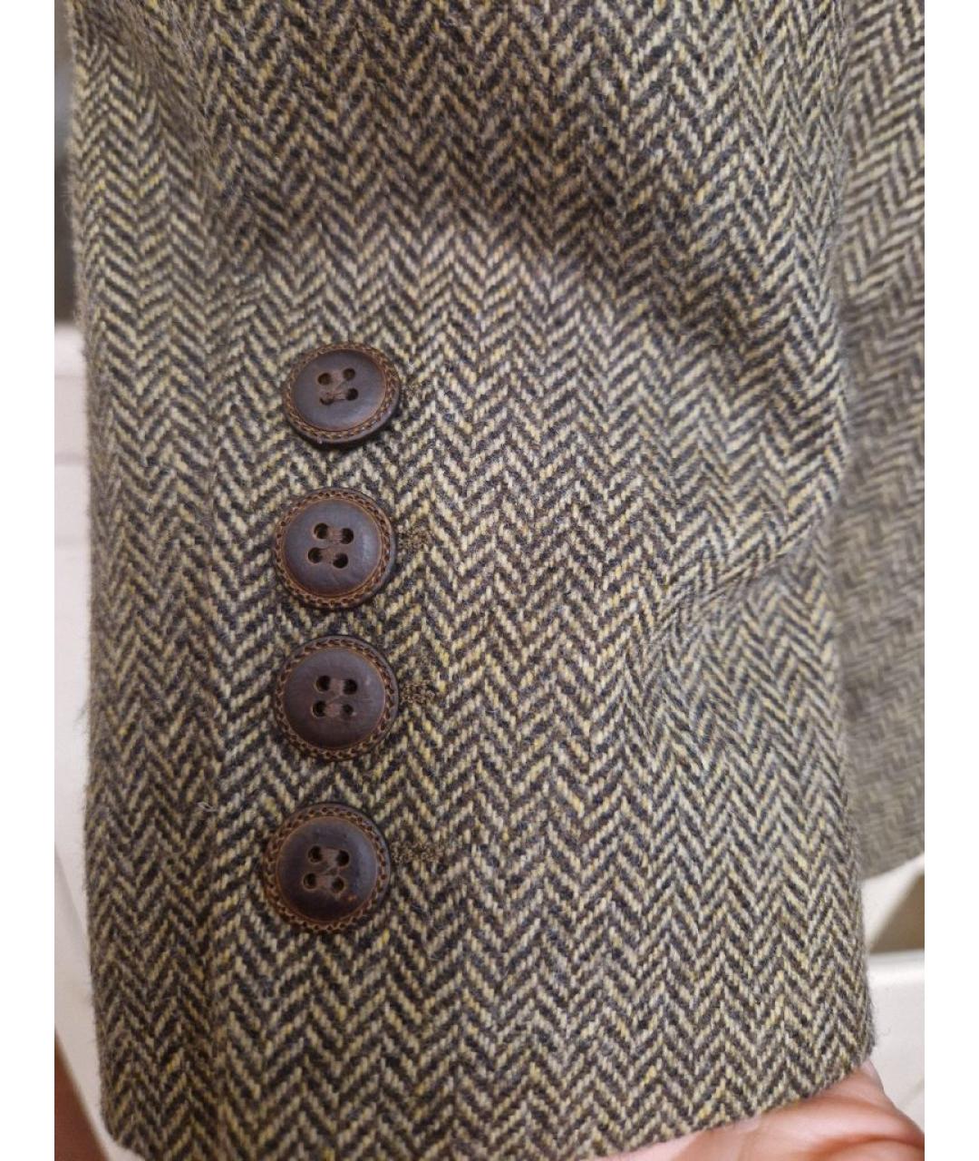 BARBOUR Хаки шерстяной жакет/пиджак, фото 5