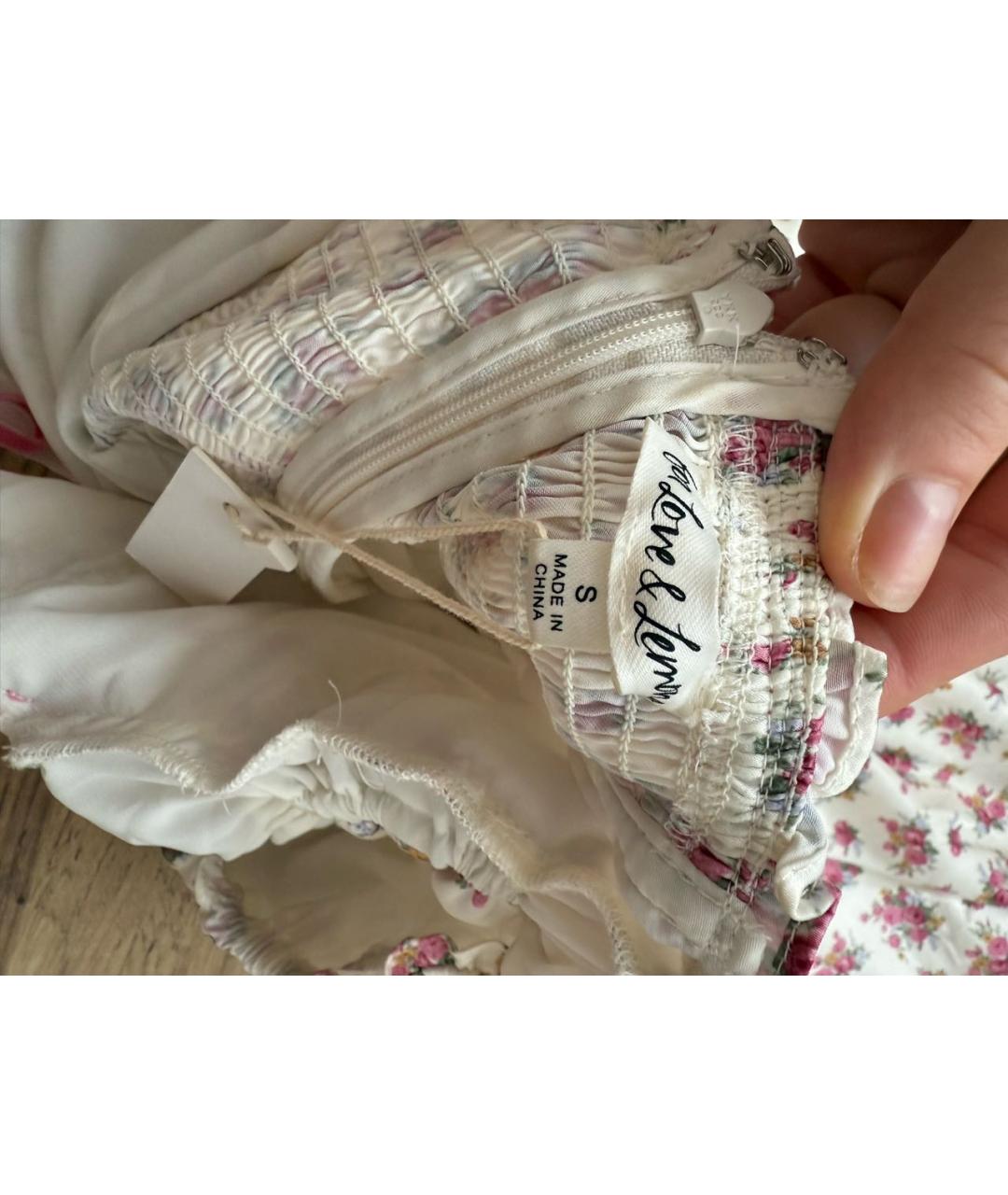 FOR LOVE AND LEMONS Розовое полиэстеровое повседневное платье, фото 3