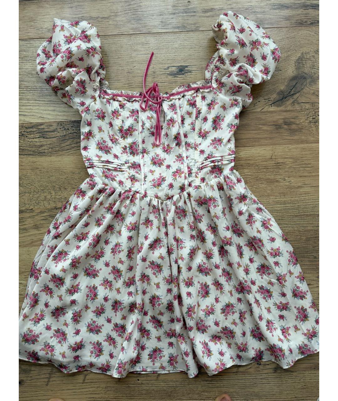 FOR LOVE AND LEMONS Розовое полиэстеровое повседневное платье, фото 8