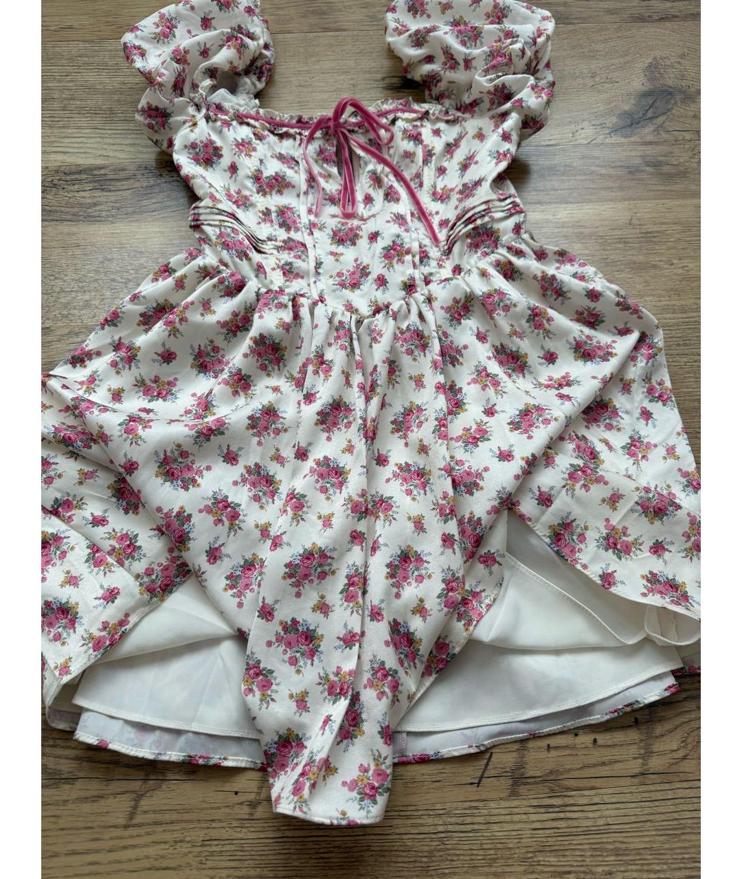 FOR LOVE AND LEMONS Розовое полиэстеровое повседневное платье, фото 5