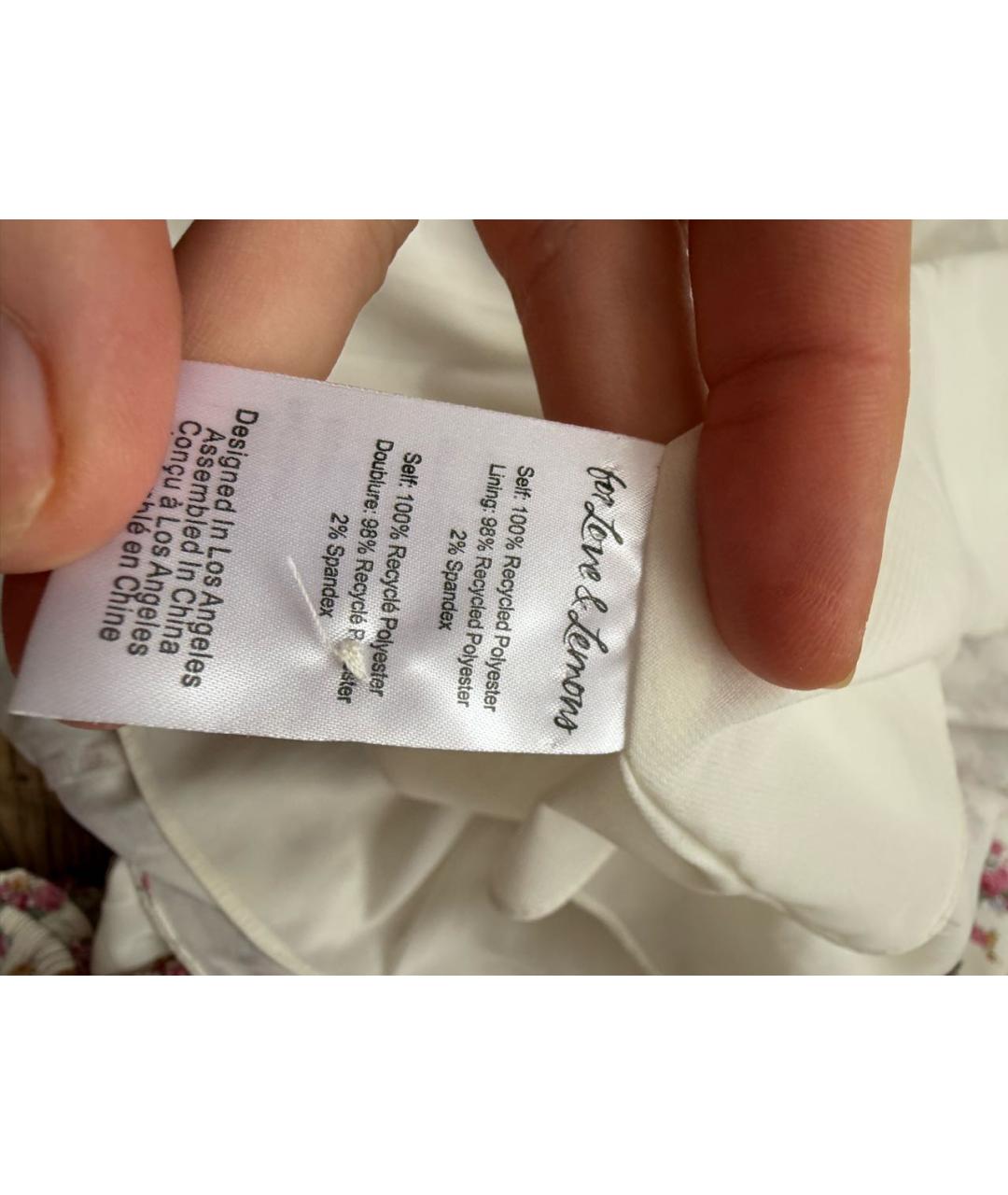 FOR LOVE AND LEMONS Розовое полиэстеровое повседневное платье, фото 6