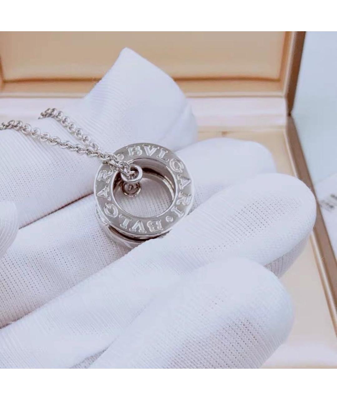 BVLGARI Белое колье из белого золота, фото 8