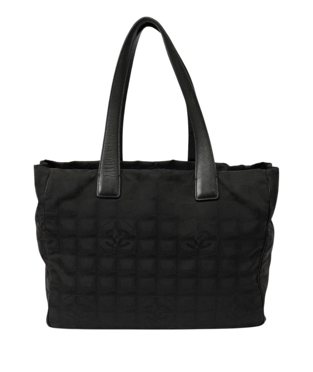 CHANEL Черная тканевая сумка тоут, фото 1