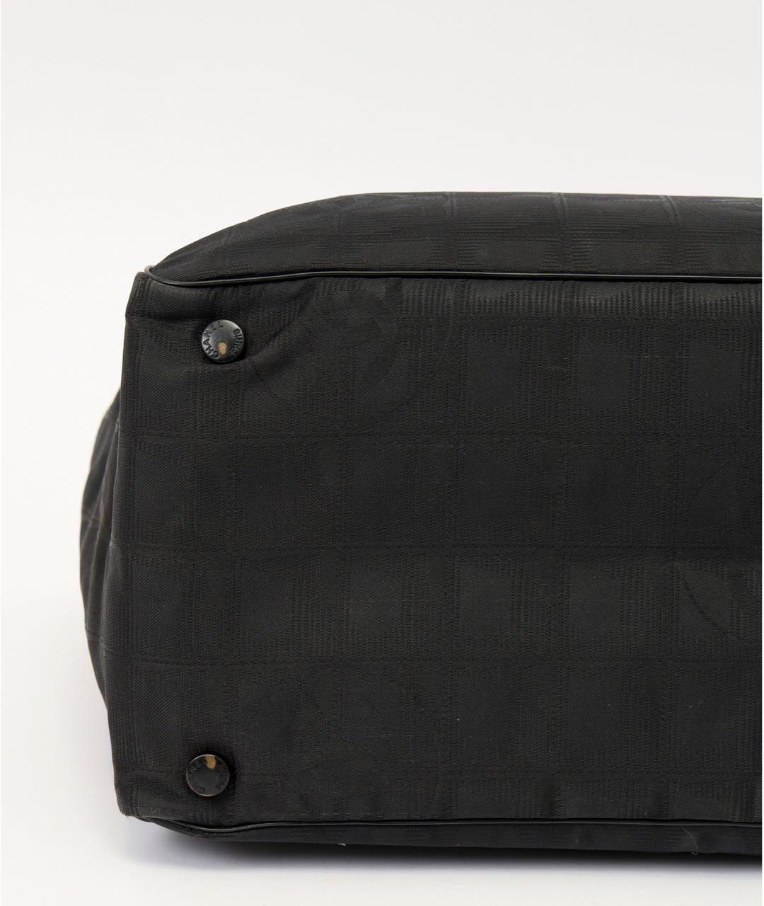 CHANEL Черная тканевая сумка тоут, фото 6