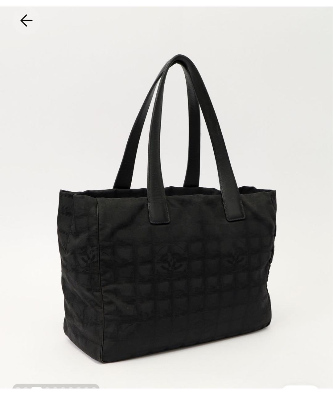 CHANEL Черная тканевая сумка тоут, фото 2