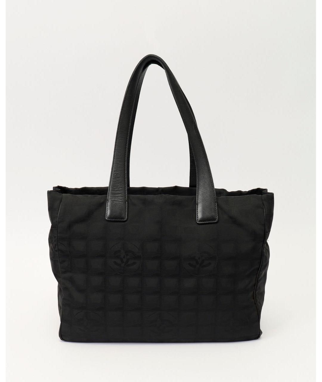 CHANEL Черная тканевая сумка тоут, фото 7