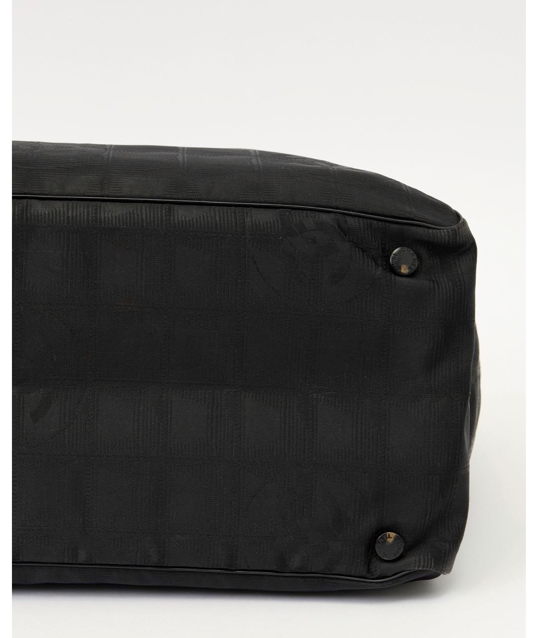 CHANEL Черная тканевая сумка тоут, фото 5