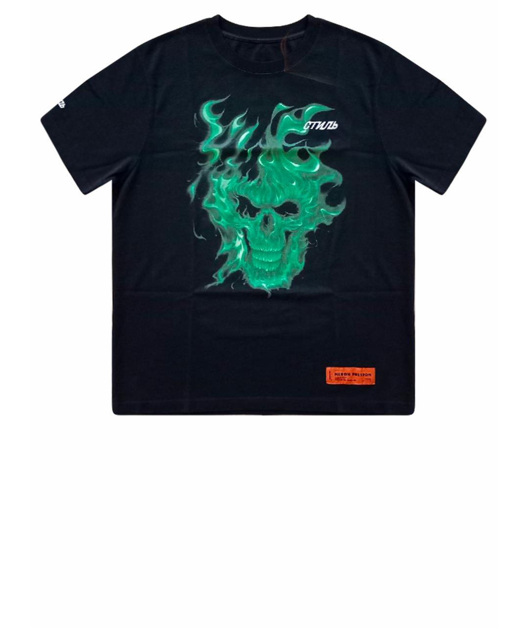 HERON PRESTON Черная хлопковая футболка, фото 1