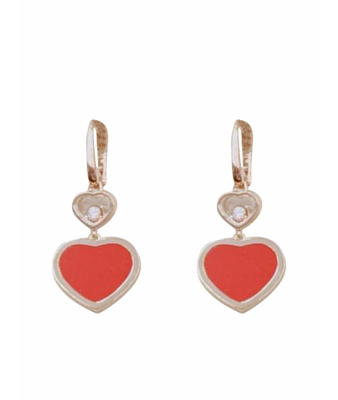 CHOPARD Красные серьги из розового золота, фото 1