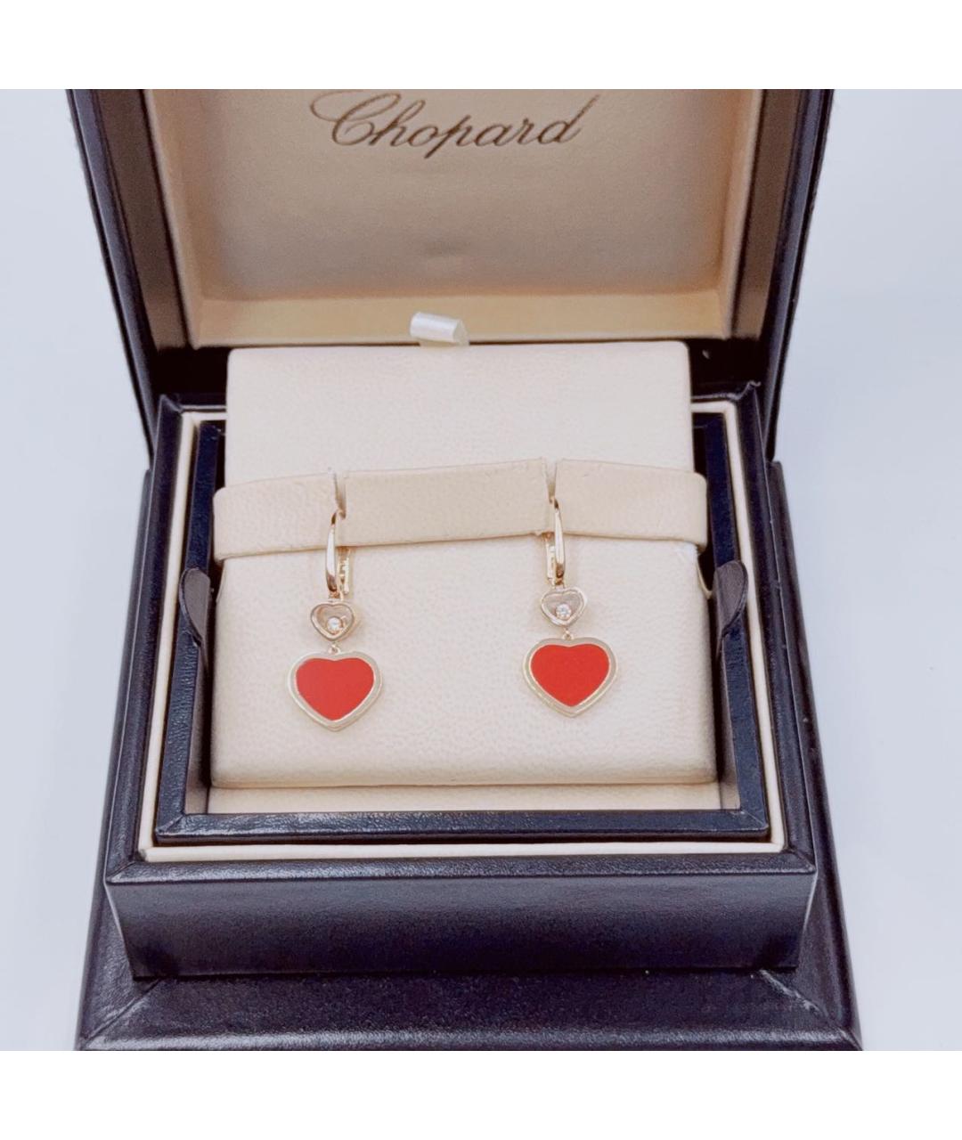 CHOPARD Красные серьги из розового золота, фото 7