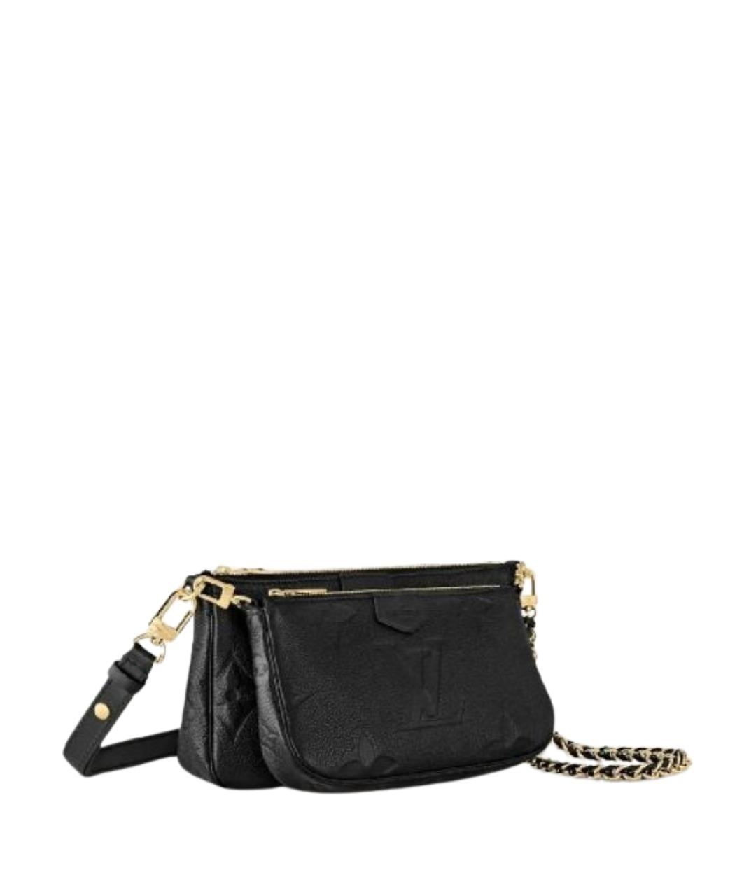 LOUIS VUITTON Черная кожаная сумка через плечо, фото 1