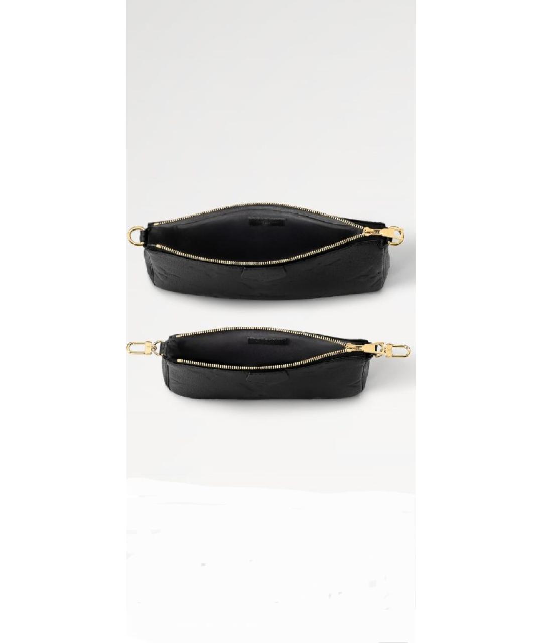 LOUIS VUITTON Черная кожаная сумка через плечо, фото 3