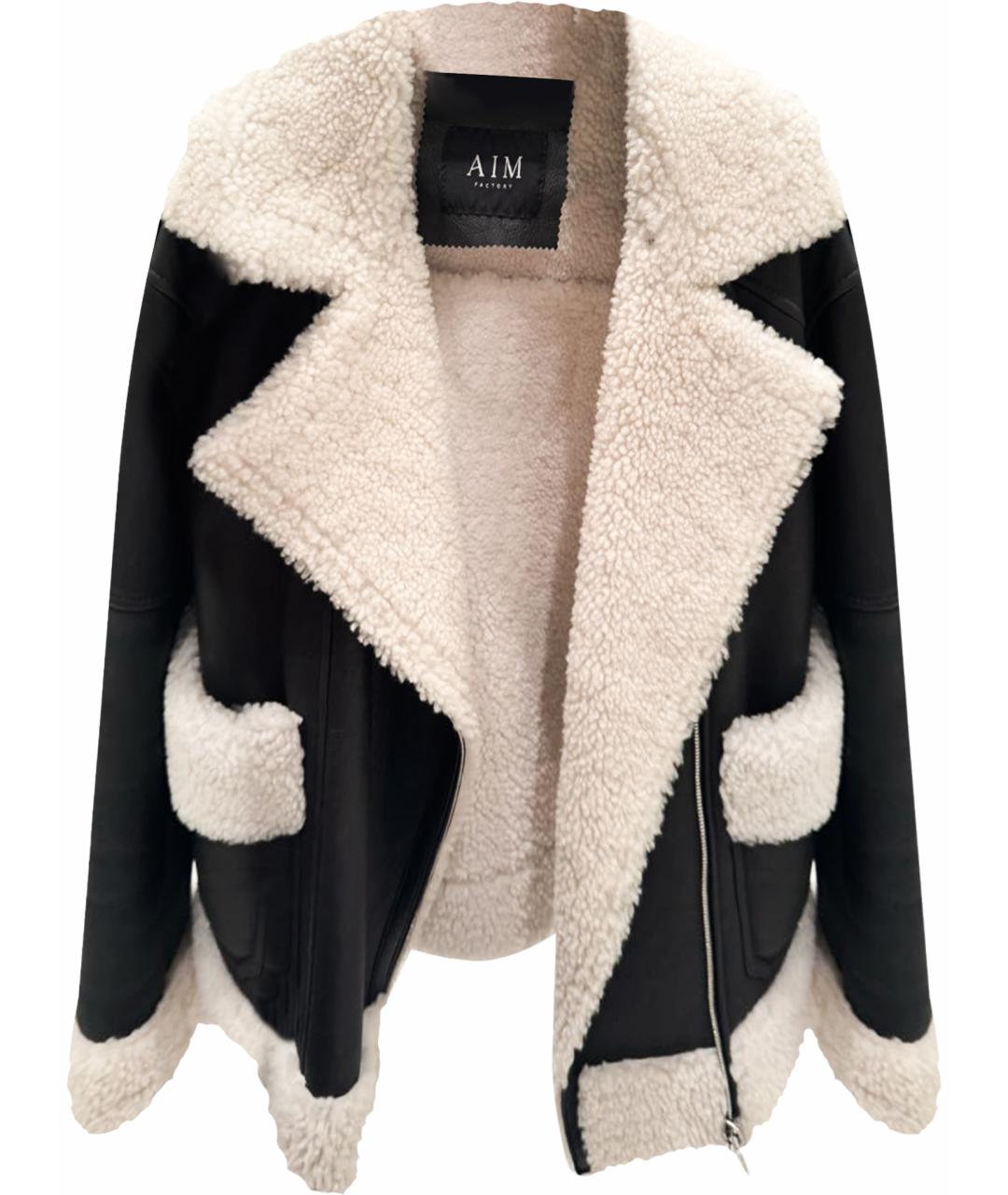 AIM Factory Черная кожаная дубленка, фото 1