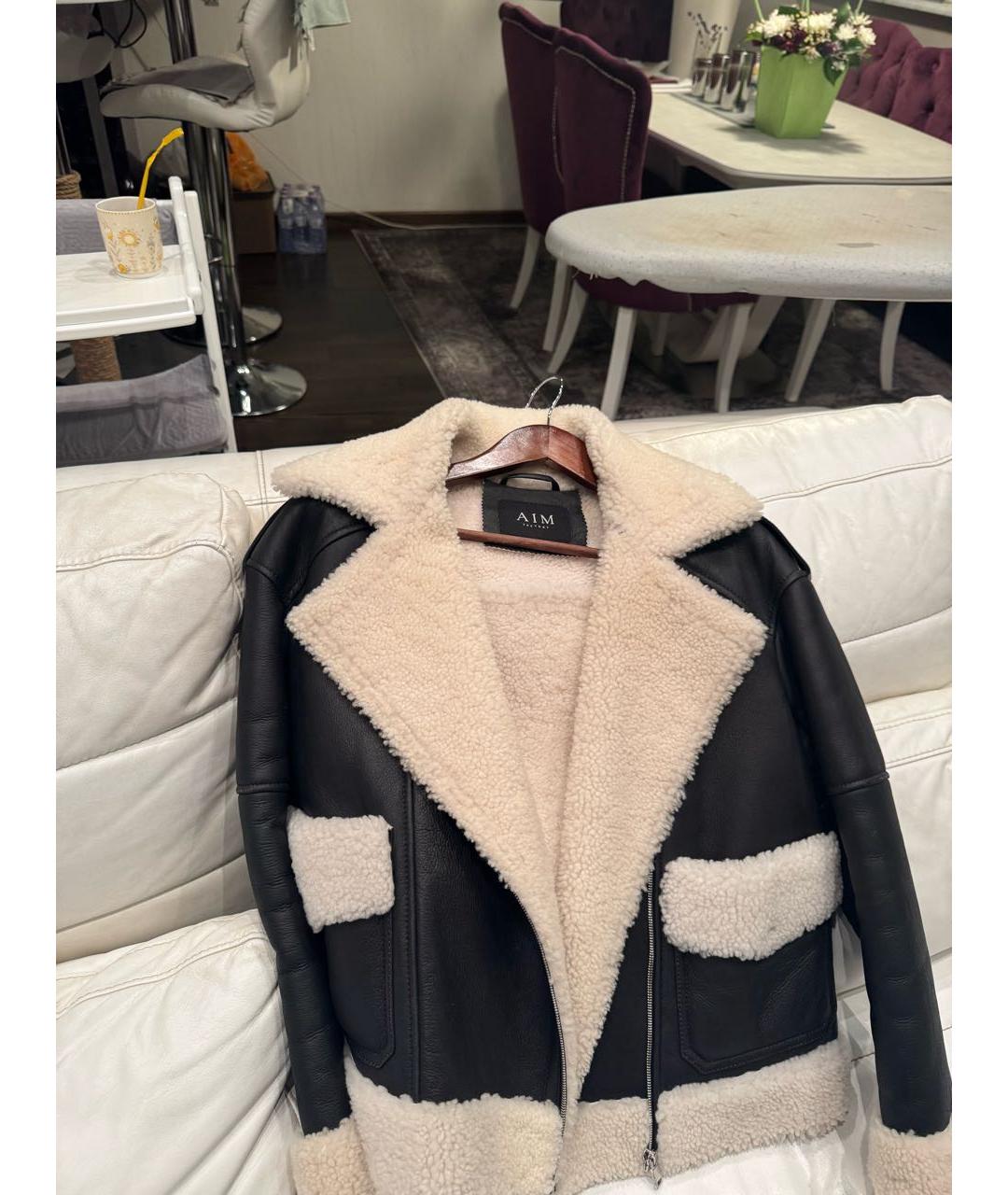 AIM Factory Черная кожаная дубленка, фото 2