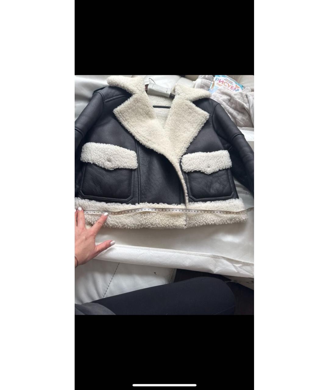 AIM Factory Черная кожаная дубленка, фото 4