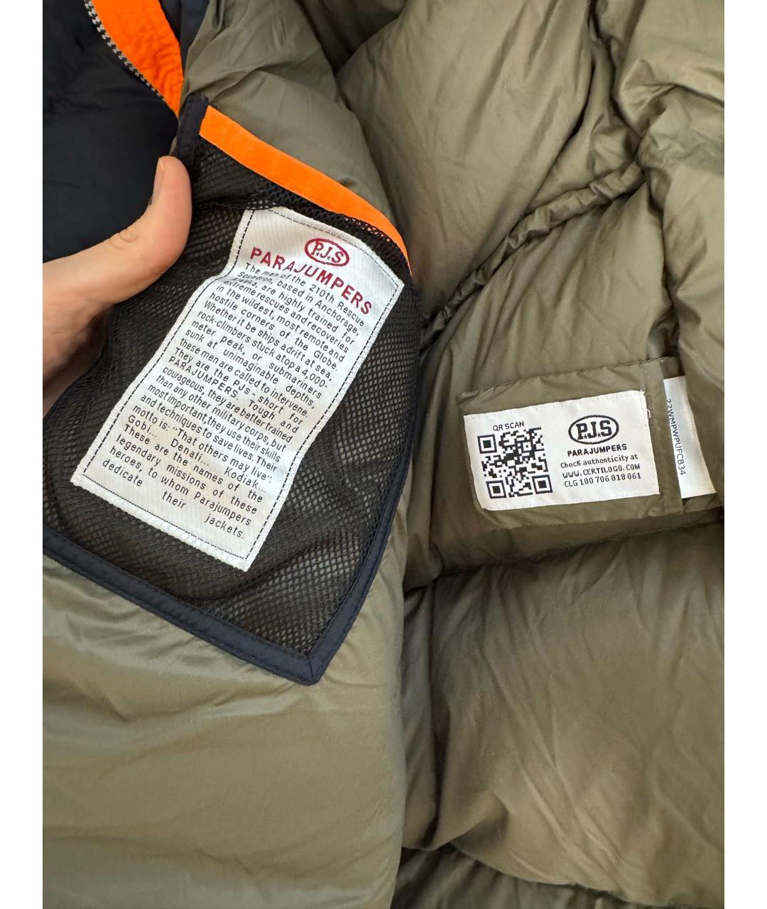 PARAJUMPERS Темно-синий полиэстеровый пуховик, фото 4