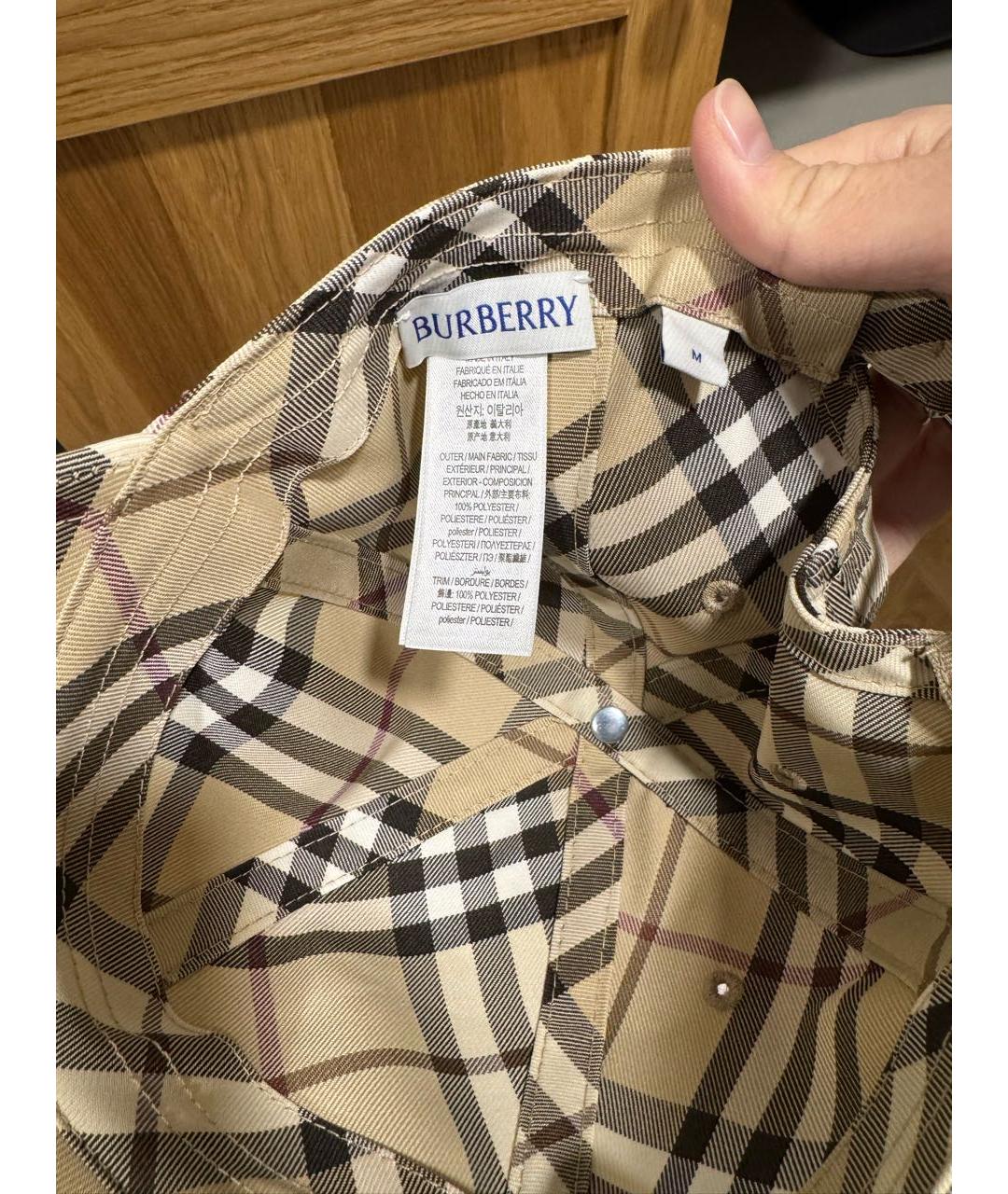 BURBERRY Бежевая хлопковая кепка/бейсболка, фото 3
