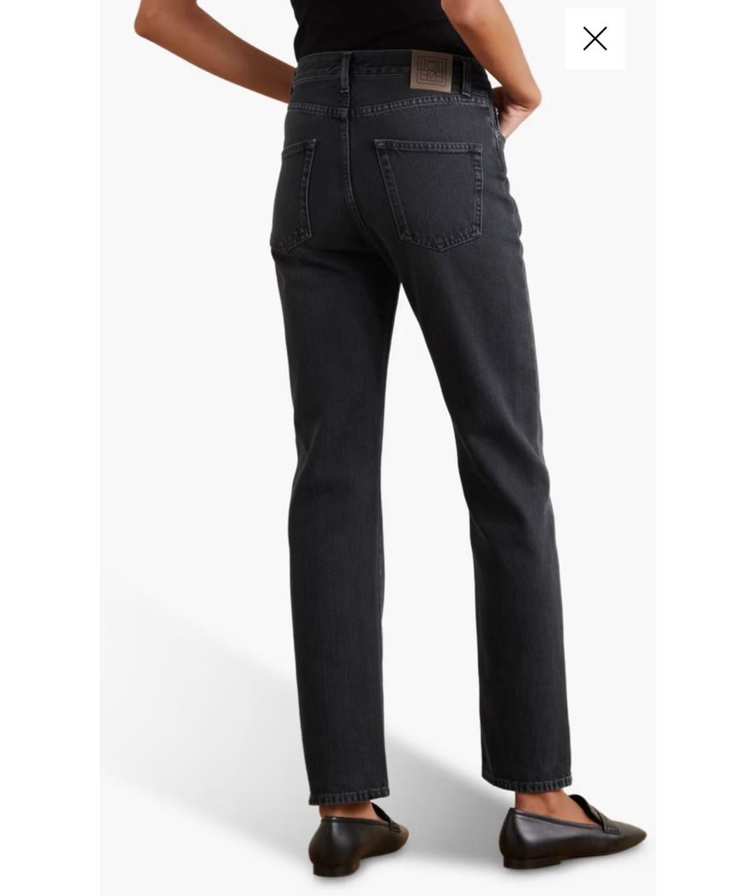 TOTEME Антрацитовые хлопковые прямые джинсы, фото 8