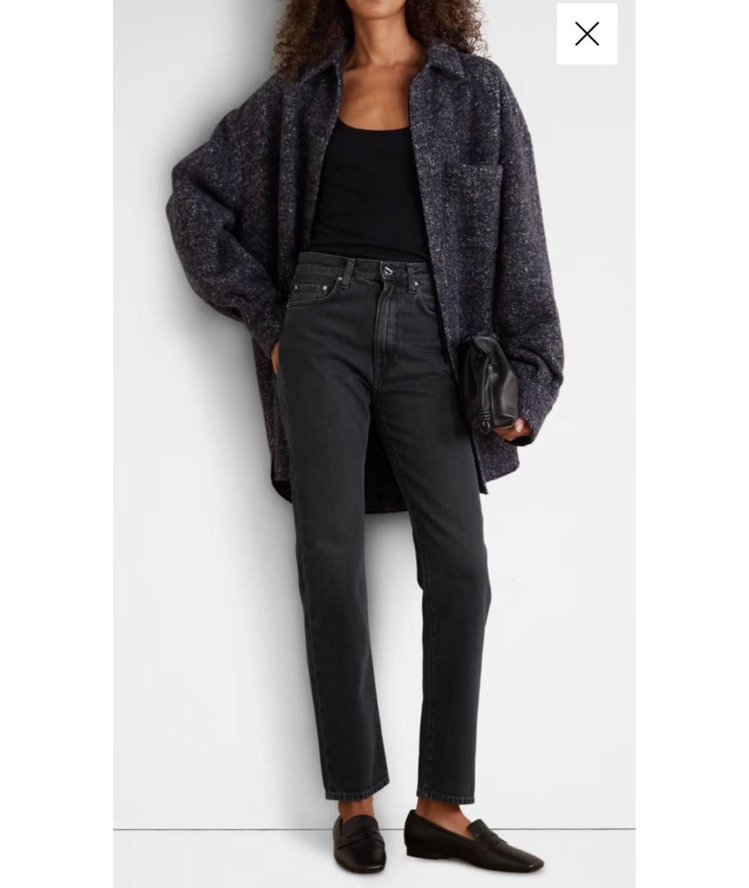 TOTEME Антрацитовые хлопковые прямые джинсы, фото 7