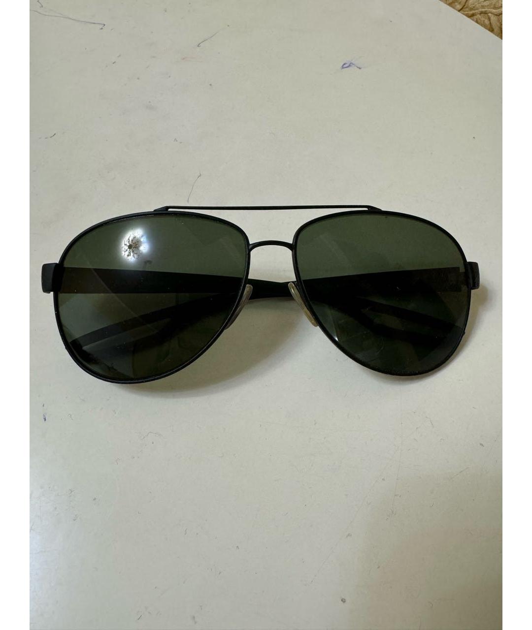 PRADA Черные металлические солнцезащитные очки, фото 6