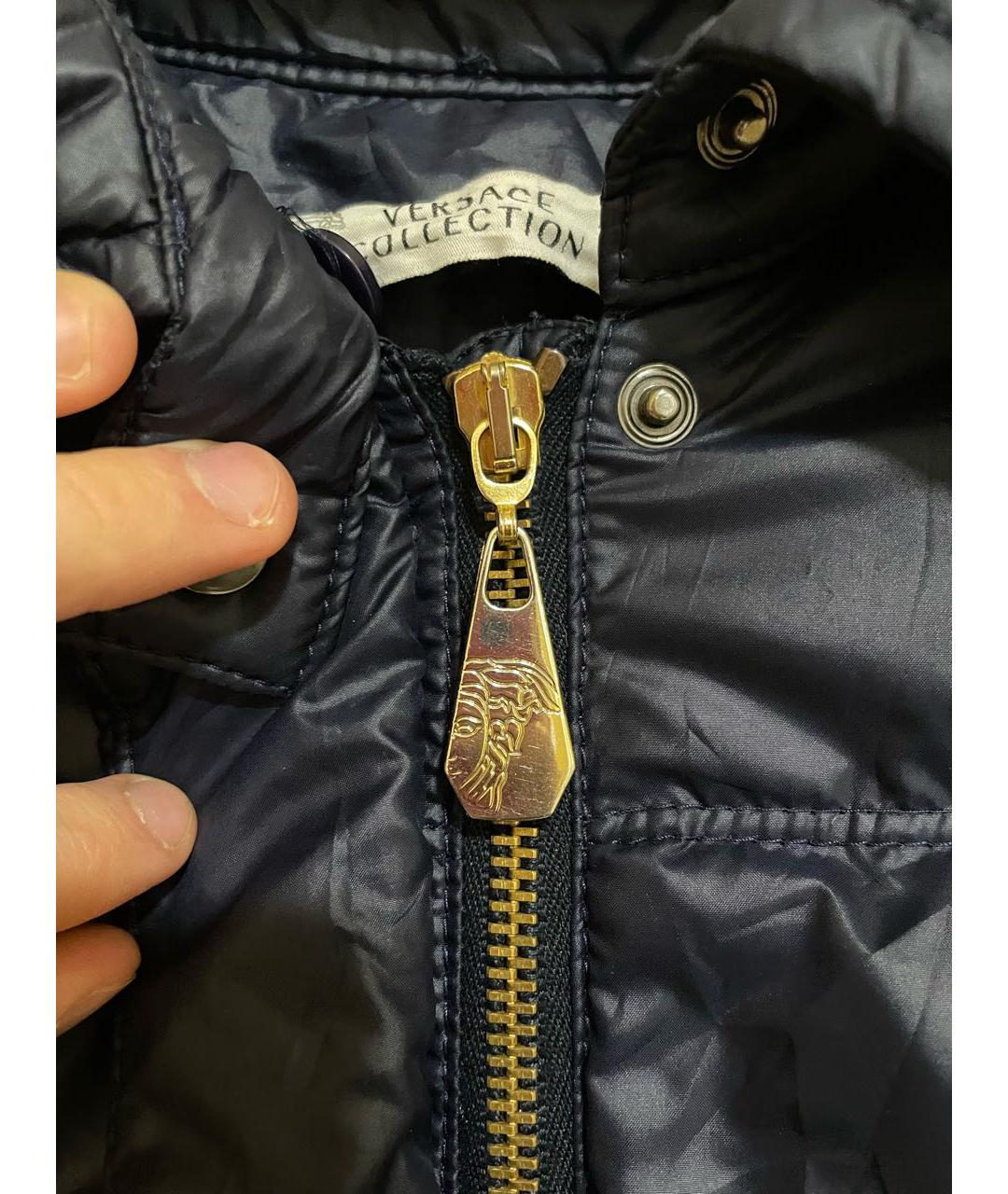 VERSACE COLLECTION Темно-синяя куртка, фото 5