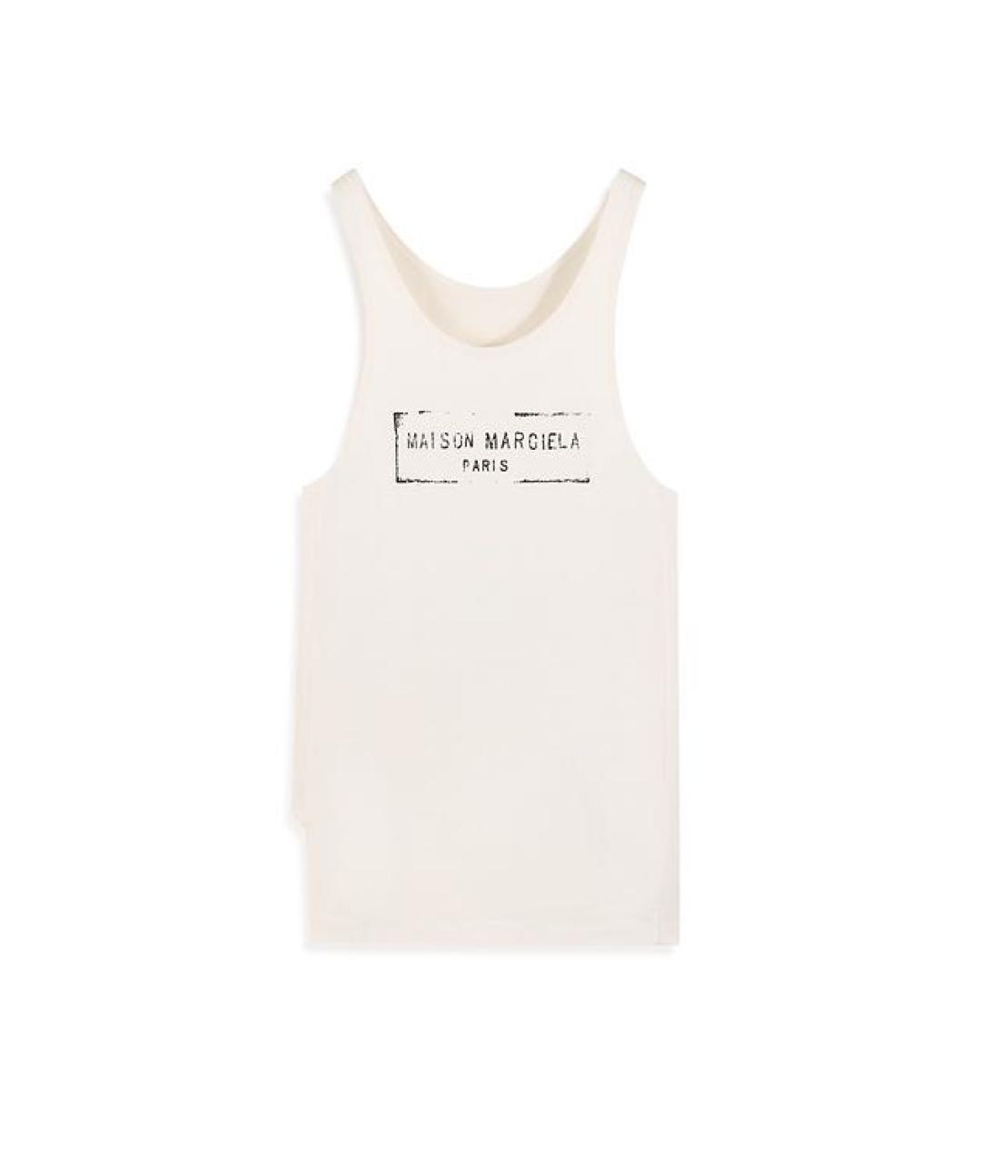 MAISON MARGIELA Бежевая вискозная майка, фото 1