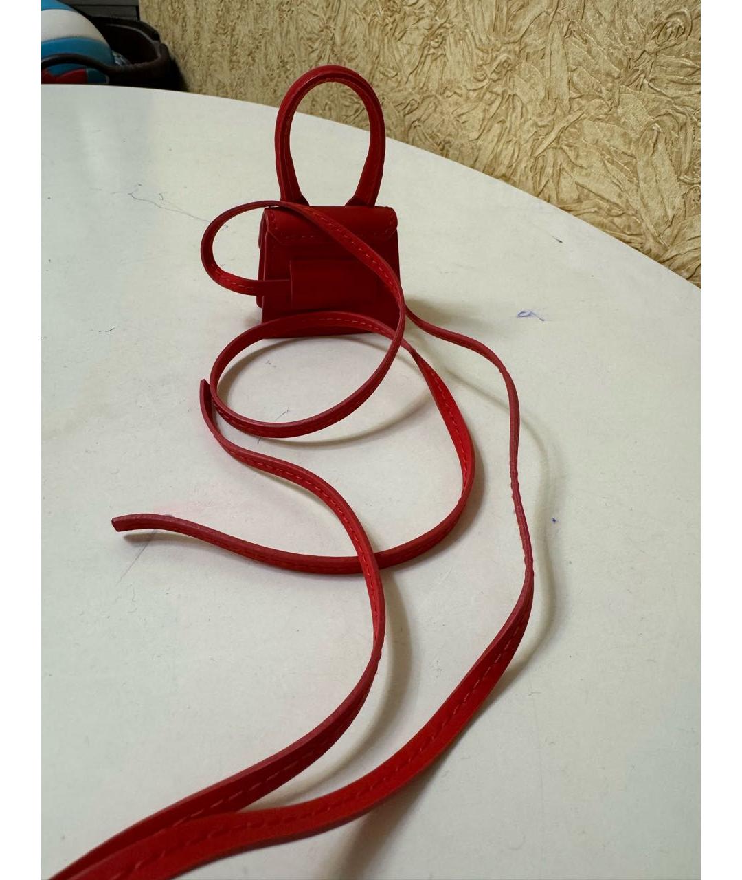 JACQUEMUS Розовая кожаная сумка с короткими ручками, фото 2