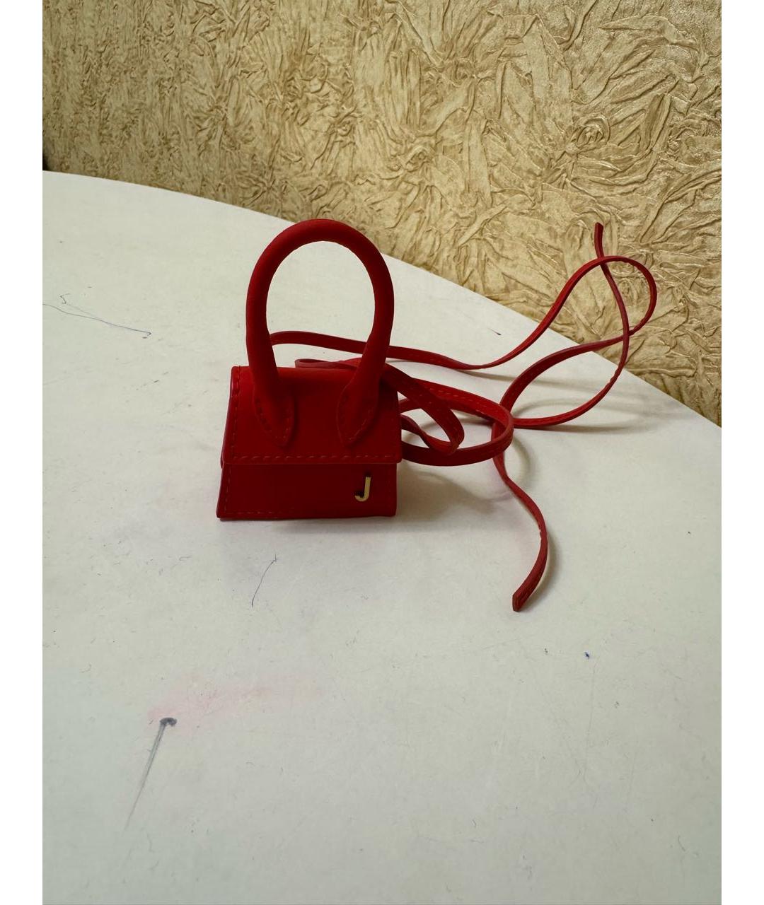 JACQUEMUS Розовая кожаная сумка с короткими ручками, фото 5