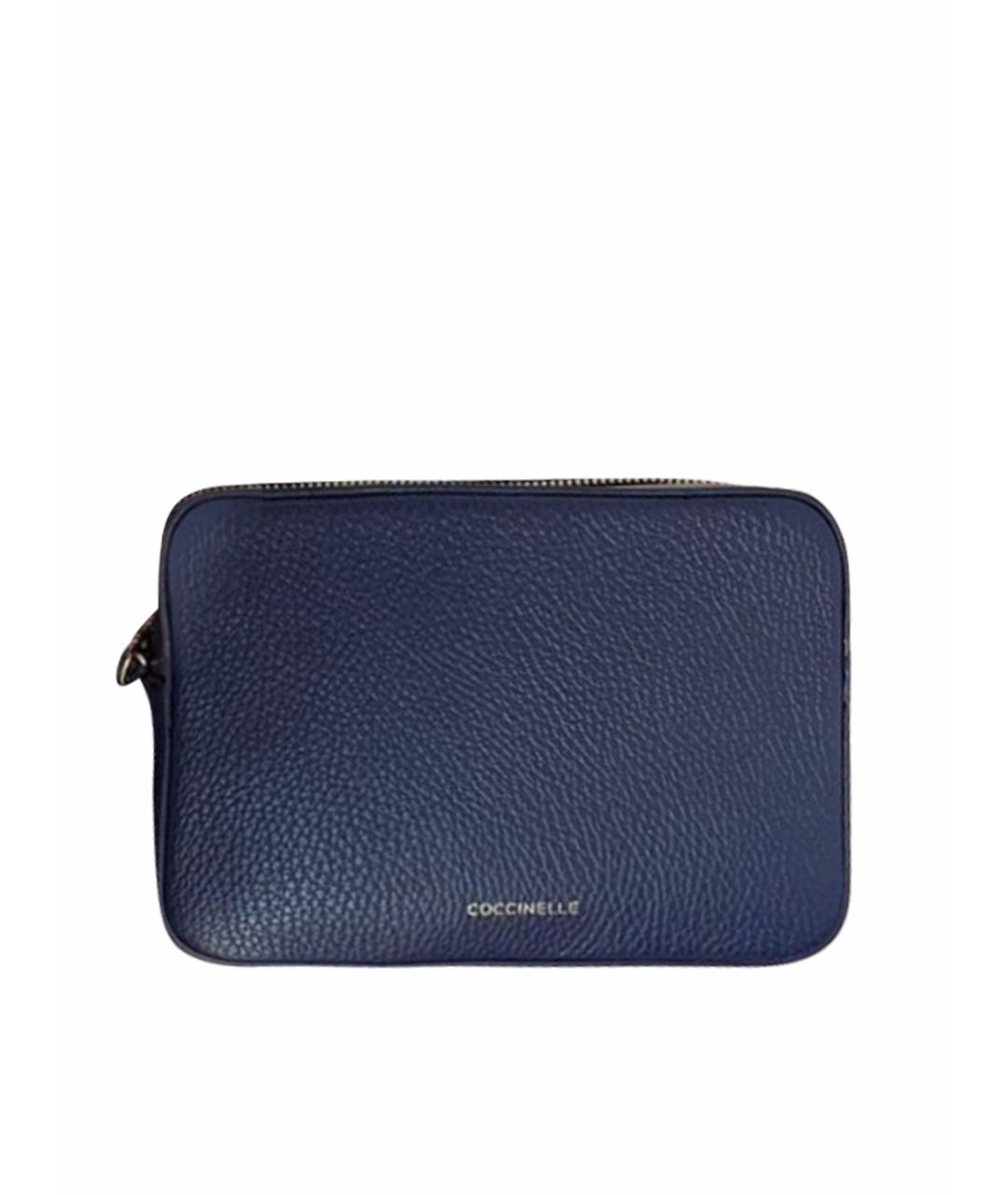 COCCINELLE Темно-синяя кожаная сумка через плечо, фото 1