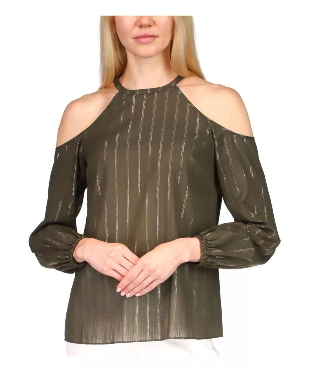 MICHAEL MICHAEL KORS Золотая хлопковая блузы, фото 6