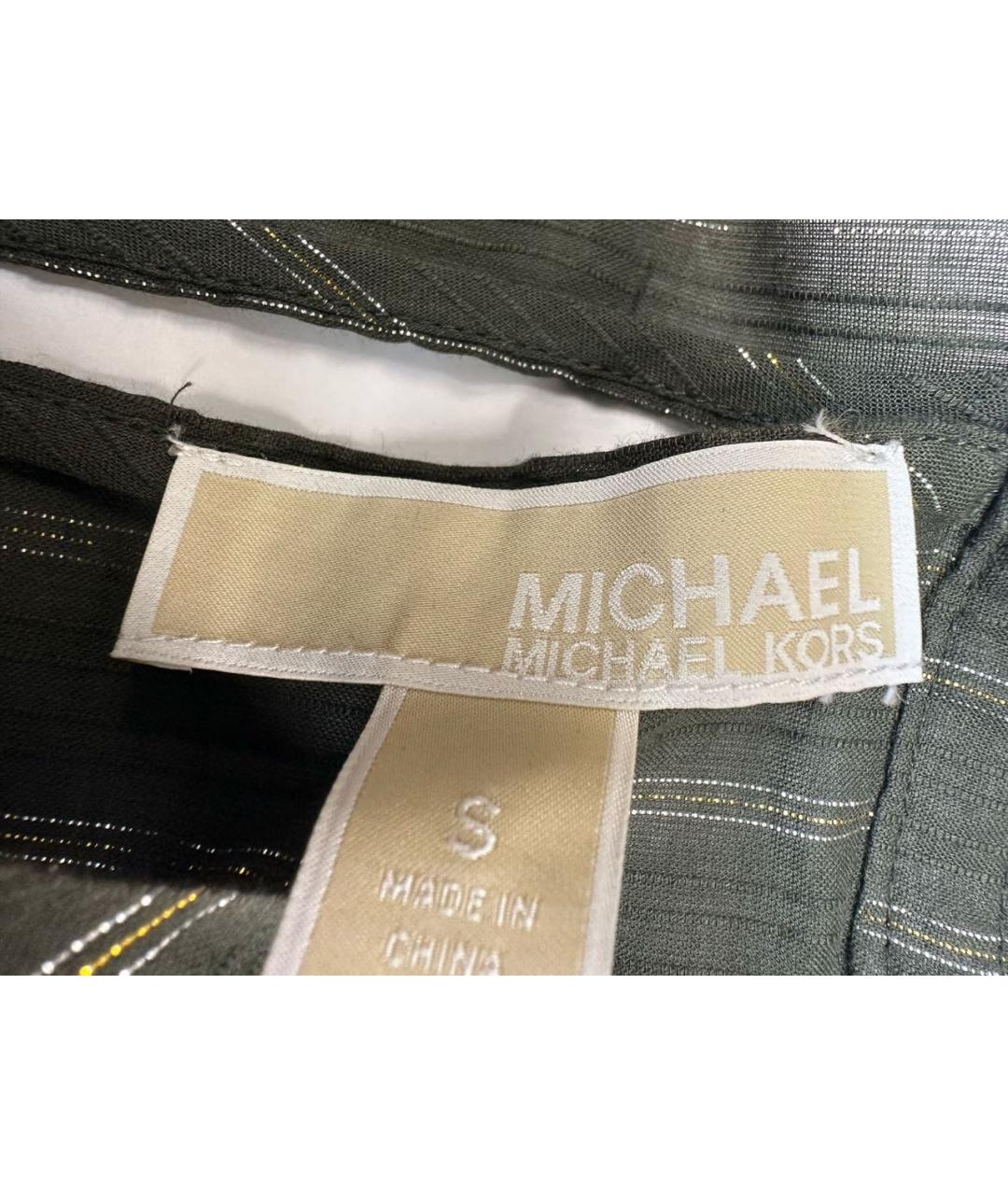 MICHAEL MICHAEL KORS Золотая хлопковая блузы, фото 3