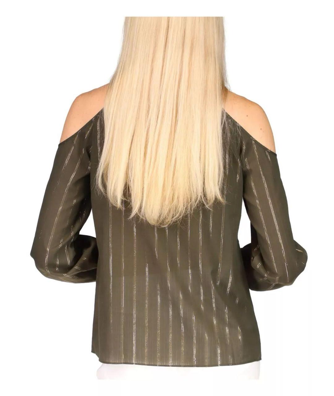 MICHAEL MICHAEL KORS Золотая хлопковая блузы, фото 7