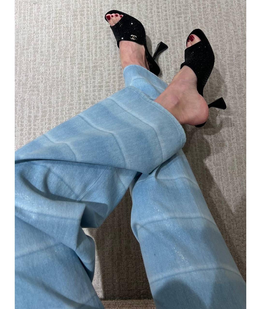 CHANEL Черные замшевые мюли, фото 4