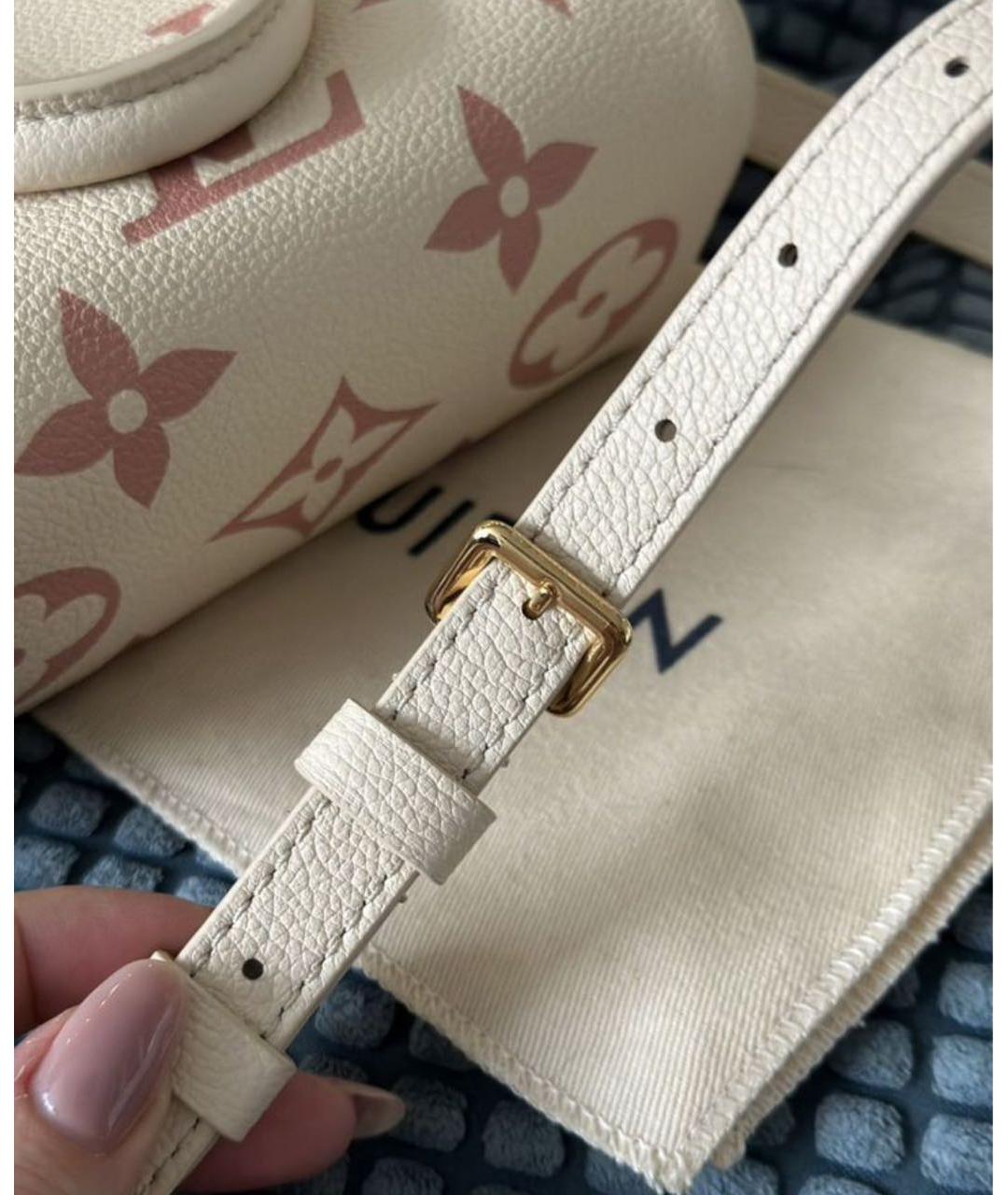 LOUIS VUITTON Белая кожаная сумка через плечо, фото 5