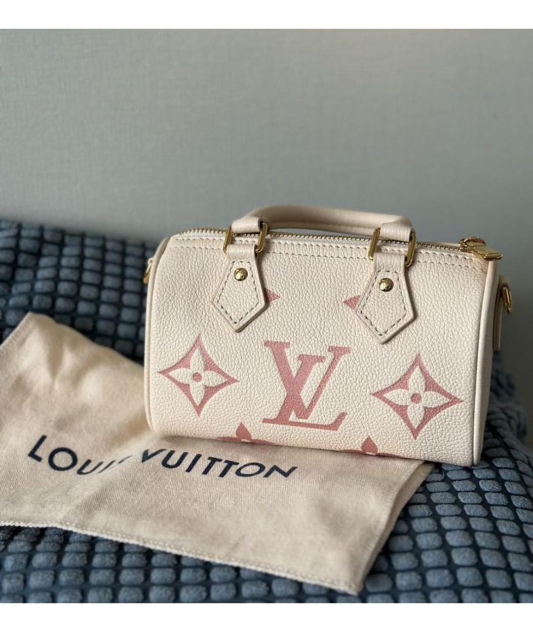 LOUIS VUITTON Белая кожаная сумка через плечо, фото 2