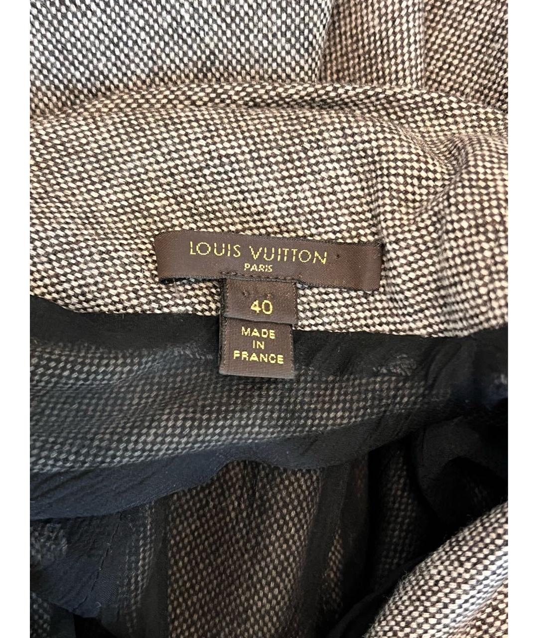 LOUIS VUITTON Коричневое шерстяное повседневное платье, фото 4