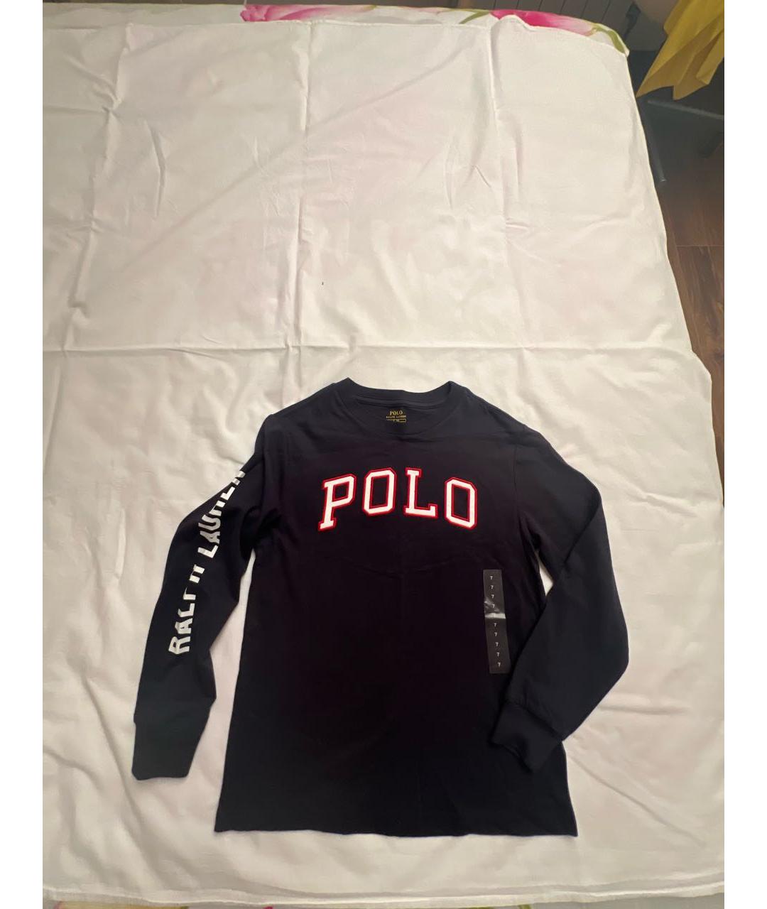 POLO RALPH LAUREN Темно-синяя хлопковая детская футболка, фото 8