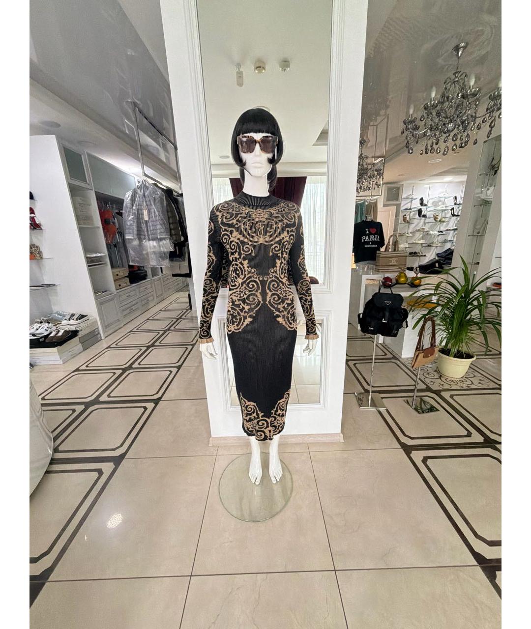 FENDI Коричневое вискозное повседневное платье, фото 7