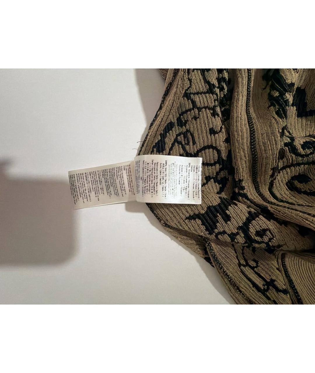 FENDI Коричневое вискозное повседневное платье, фото 5