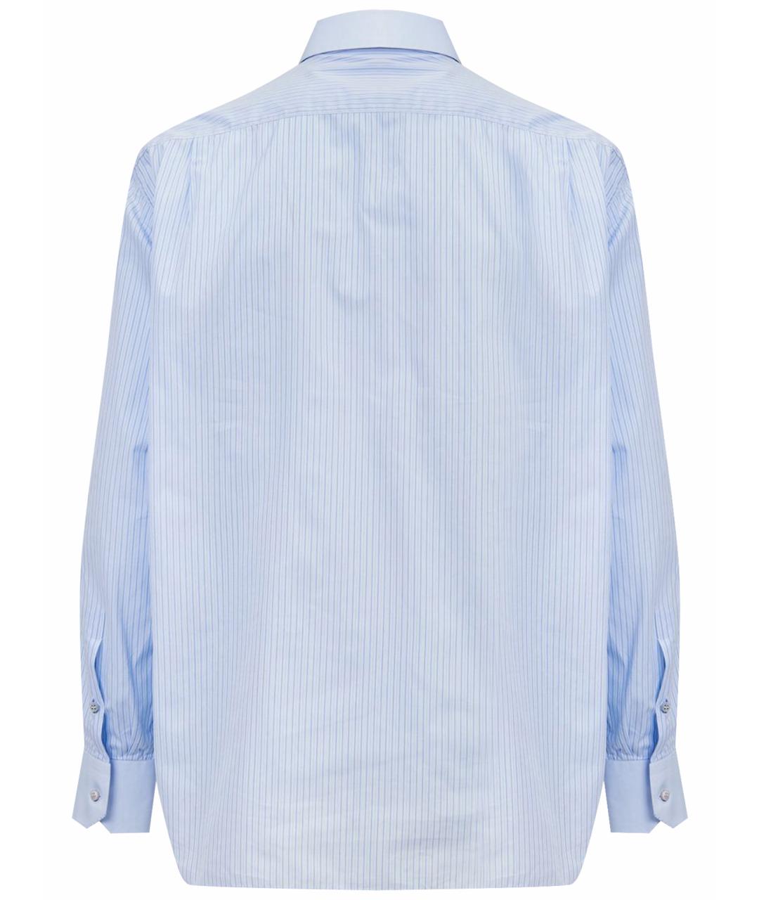 STEFANO RICCI Голубая хлопковая кэжуал рубашка, фото 6