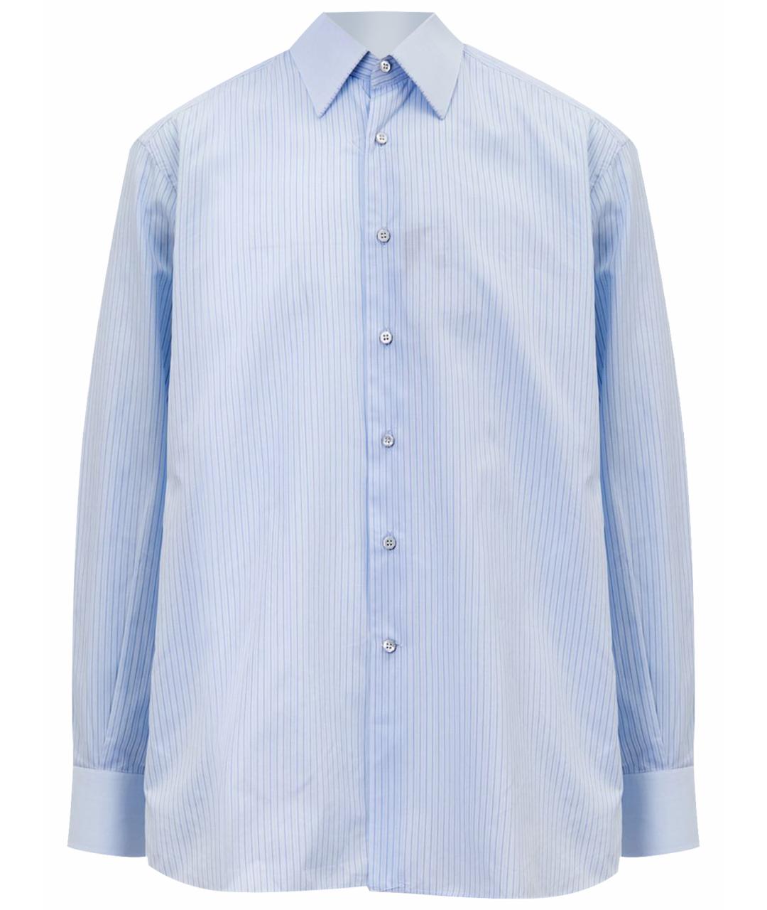STEFANO RICCI Голубая хлопковая кэжуал рубашка, фото 1
