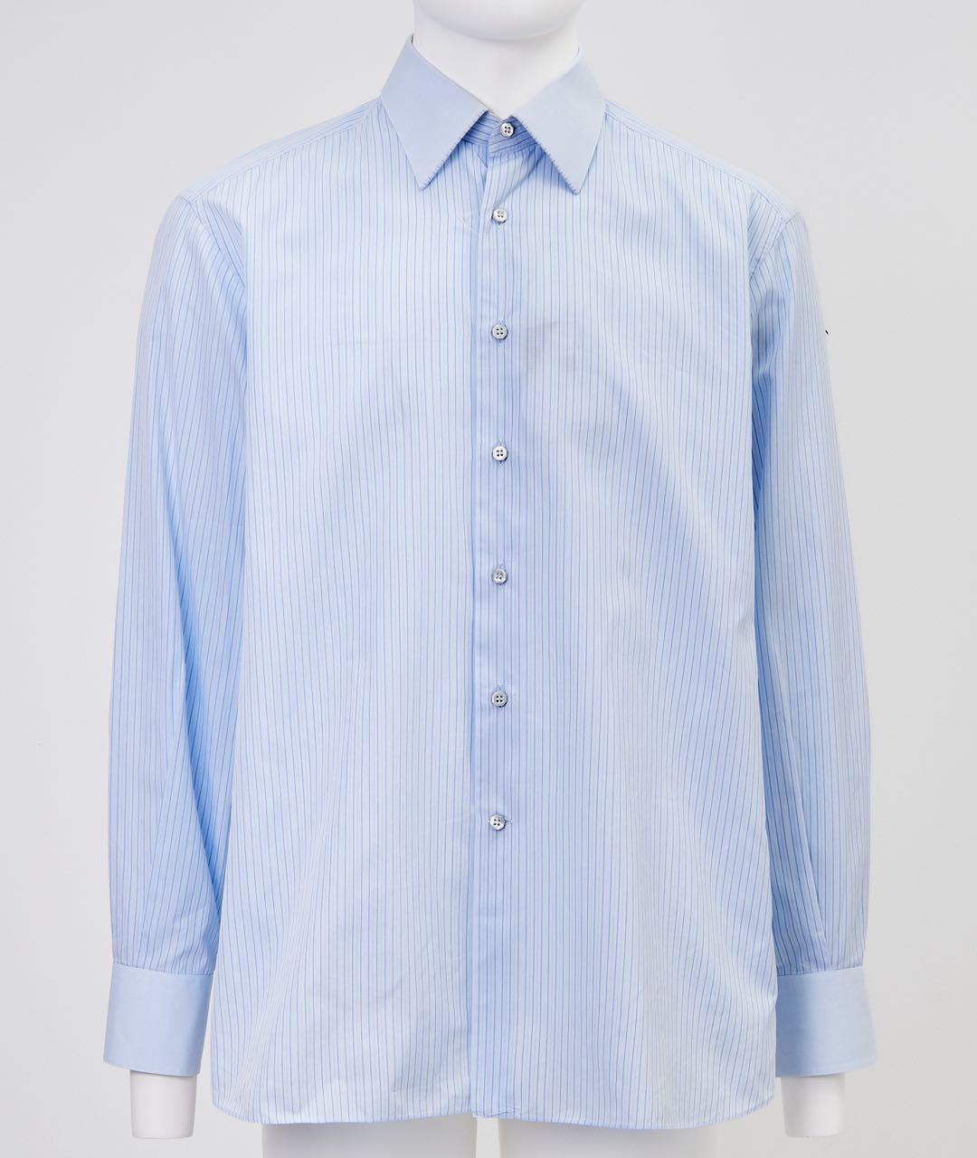 STEFANO RICCI Голубая хлопковая кэжуал рубашка, фото 4