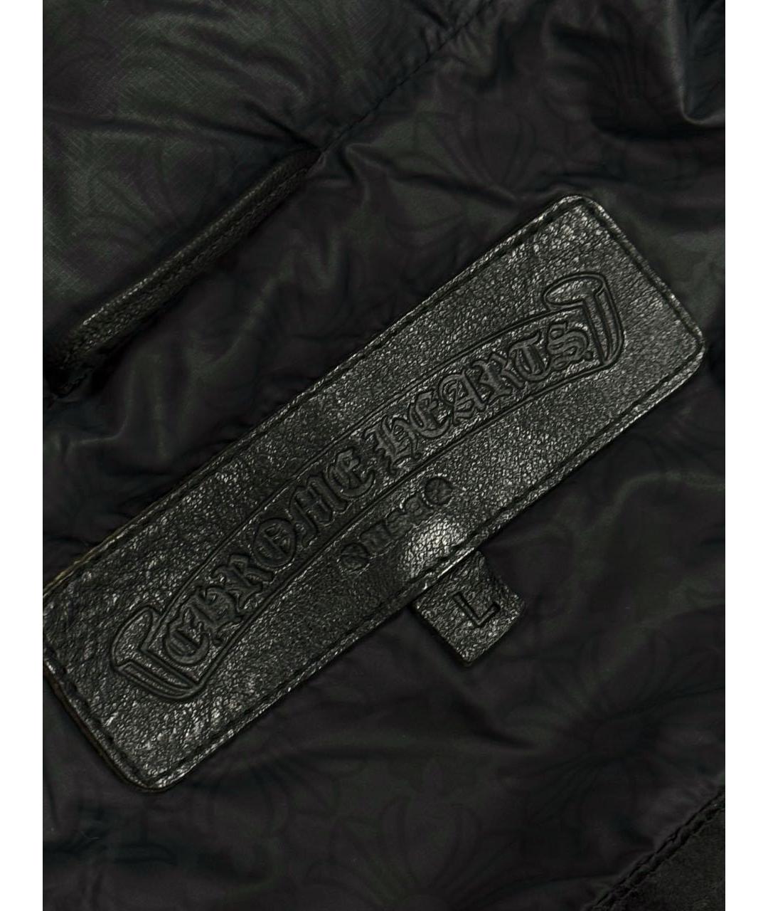 CHROME HEARTS Черный полиэстеровый пуховик, фото 3