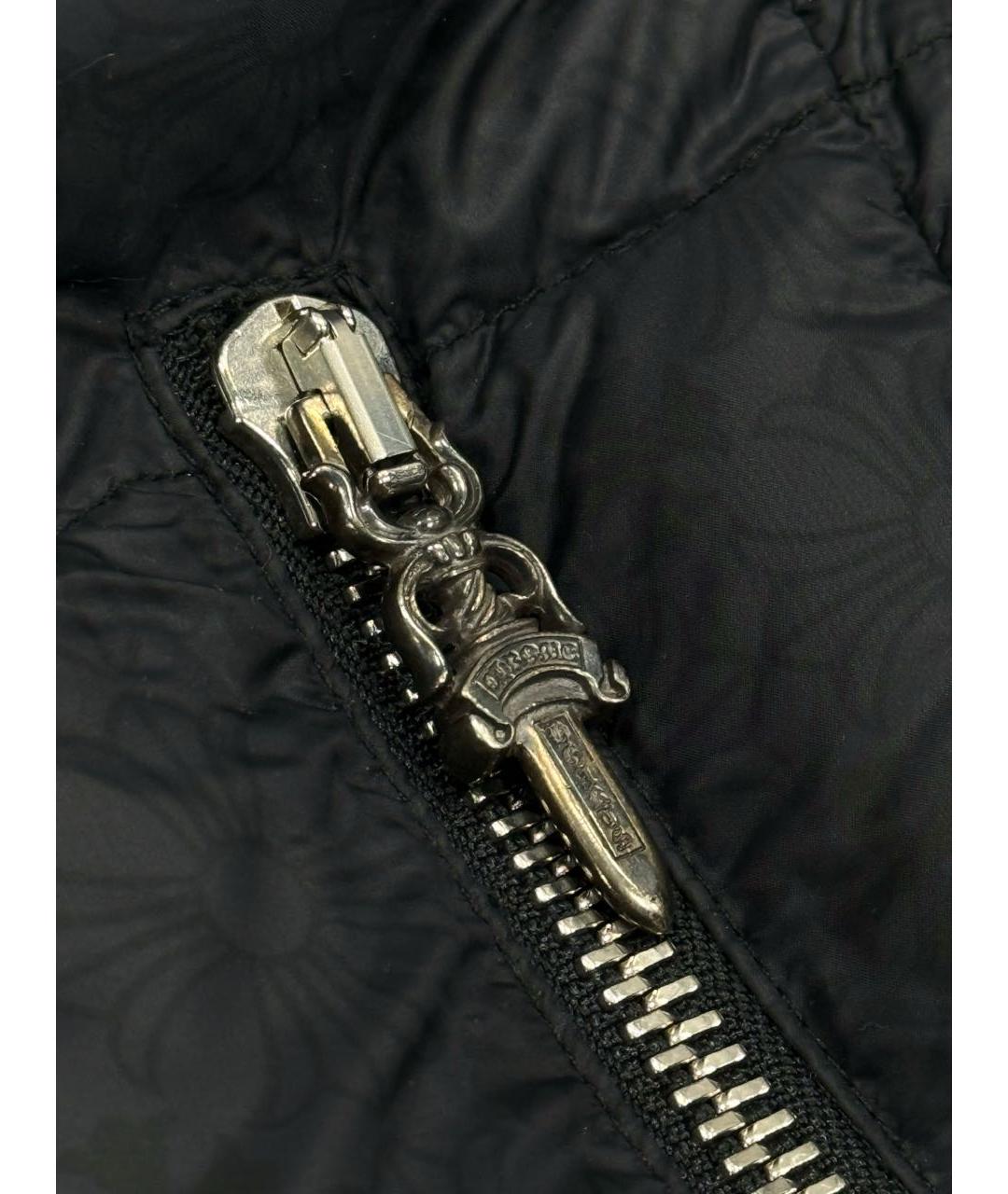 CHROME HEARTS Черный полиэстеровый пуховик, фото 4