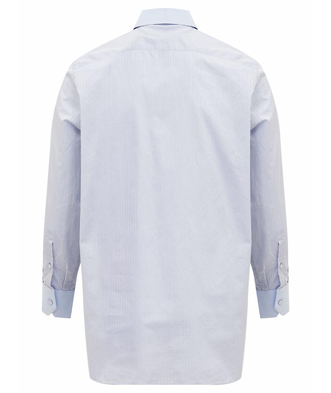 STEFANO RICCI Голубая хлопковая кэжуал рубашка, фото 6